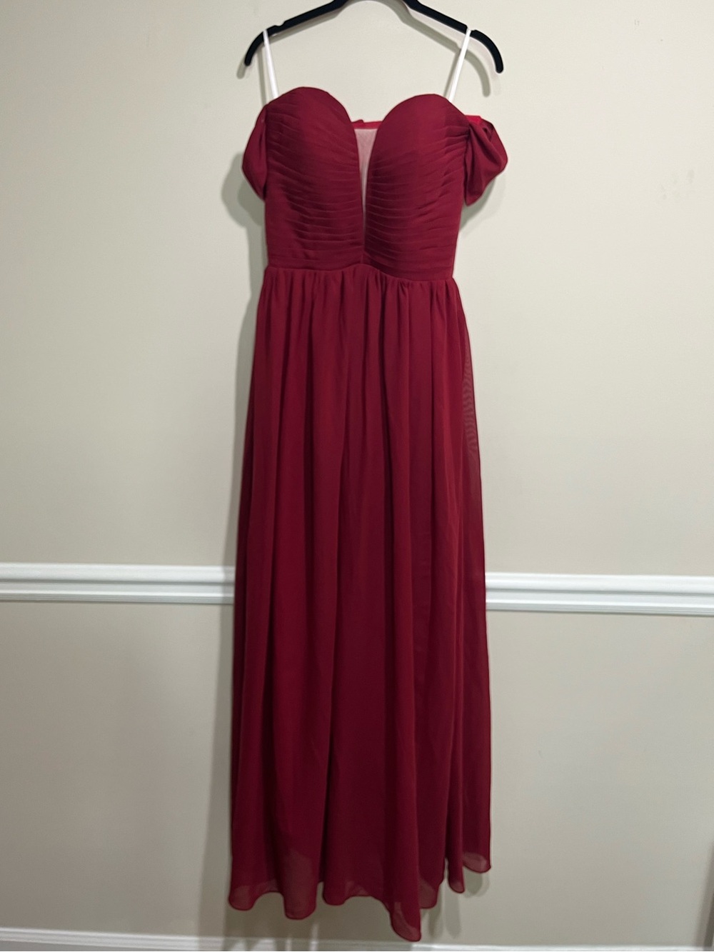 NWT Off-Shoulder Chiffon Evening Dress
